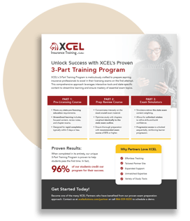 XCEL's 3-Part Training Program Sell Sheet